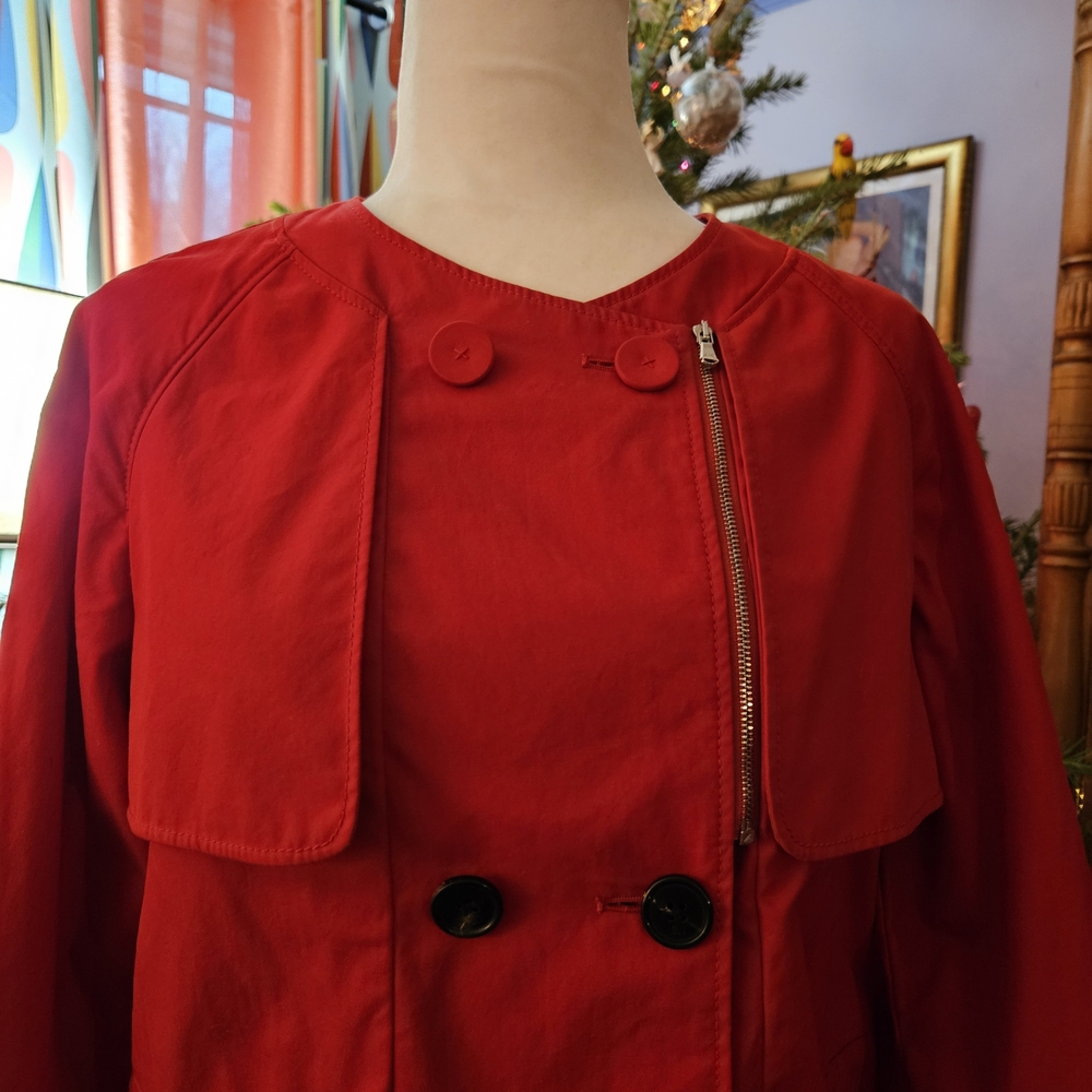 3.1 Phillip Lim Stylish Vintage Red Trench Coat Dress - Picture 4 of 9